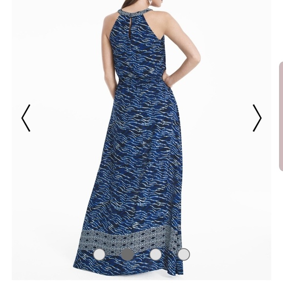 Like new WHBM EMBELLISHED PRINTED MAXI DRESS - Picture 4 of 8